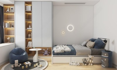 现代男孩儿童房3D模型下载